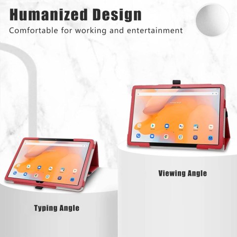 ETUI TABLET BLACKVIEW TAB 13 ECOSKÓRA CZERWONY MATOWY Z PODSTAWKĄ