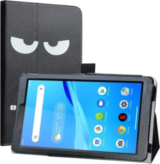 ETUI TABLET LENOVO TAB M7 3RD GENERACJA ECOSKÓRA CZARNY ZE WZOREM