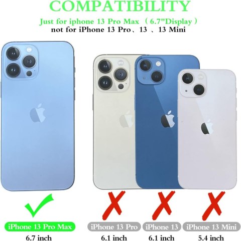 ETUI Z KLAPKĄ APPLE IPHONE 13 PRO MAX GRANATOWE EKOSKÓRA MIEJSCE NA KARTY