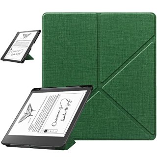 FUTERAŁ ETUI KINDLE SCRIBE 10.2" CIEMNO ZIELONY MATERIAŁOWY Z PODSTAWKĄ