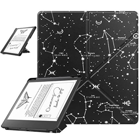 FUTERAŁ ETUI KINDLE SCRIBE 10.2" CZARNY CASE GWIAZDY ZNAKI ZODIAKU