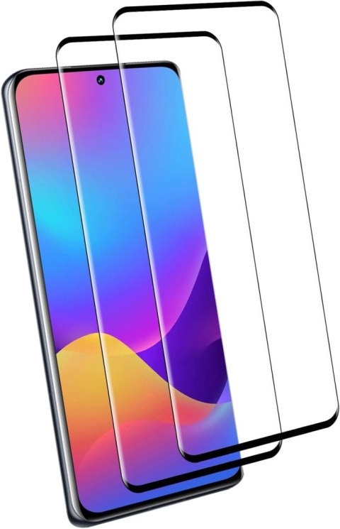 2x SZKŁO HARTOWANE 9H XIAOMI 12 PRO MOCNE Z CZARNĄ RAMKĄ WYTRZYMAŁE