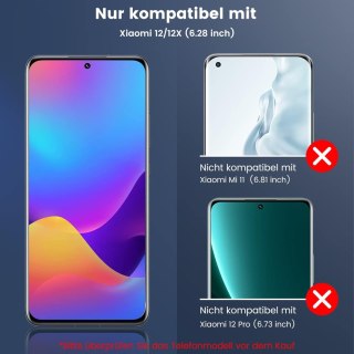 2x SZKŁO HARTOWANE 9H XIAOMI 12 PRO MOCNE Z CZARNĄ RAMKĄ WYTRZYMAŁE