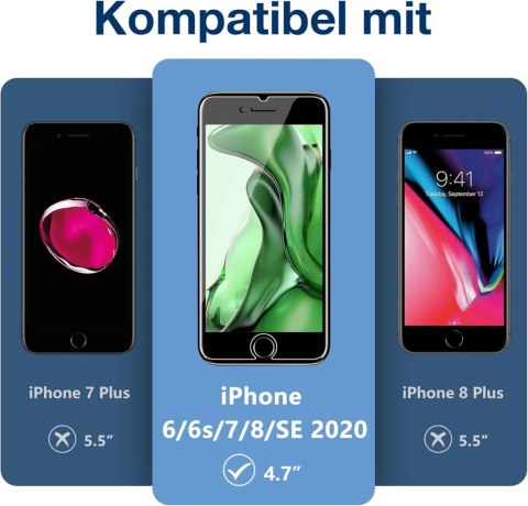 2x SZKŁO HARTOWANE APPLE IPHONE 6/6S/7/8/SE 2020 PRZYCIEMNIAJĄCE MOCNE