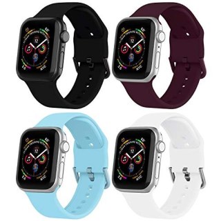 4x PASEK DO ZEGARKA APPLE iWatch 6/5/4/3/2/1 38/40/42/44mm MIĘKKI SILIKON