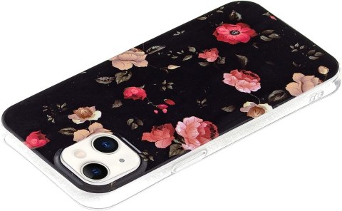 ETUI APPLE IPHONE 13 SILIKONOWY W KWIATY ŚWIECĄCE W CIEMNOŚCI A2482 A2631