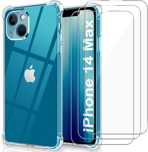 ETUI APPLE IPHONE 14 Plus SILIONOWE +2x SZKŁO HARTOWANE A2886 A2632