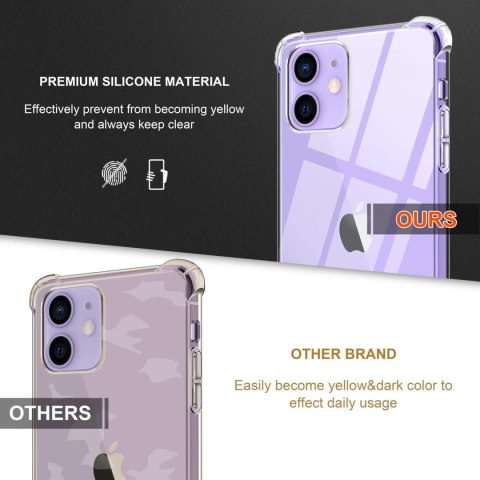 ETUI CASE APPLE IPHONE 12/12 PRO BEZBARWNE SILIKONOWE +3x SZKŁO HARTOWANE ETUI CASE APPLE IPHONE 12/12 PRO BEZBARWNE SILIKONOWE +3x SZKŁO HARTOWANE