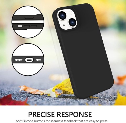 ETUI CASE APPLE IPHONE 14 SILIKONOWY CZARNY MOCNY A2882 A2649 A2881