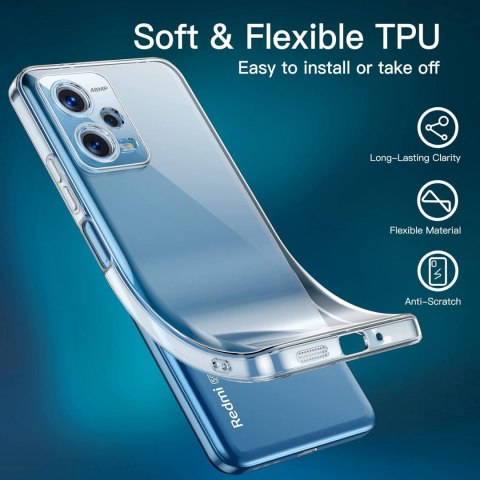 ETUI CASE XIAOMI REDMI NOTE 12 PRO 5G SILIKONOWE TRANSPARENTNE 22101316G