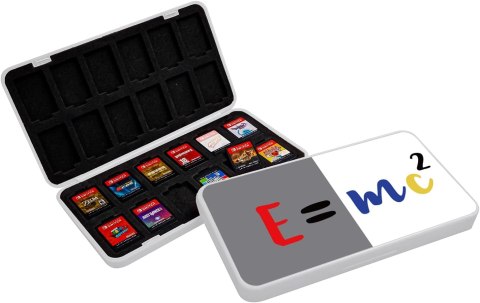 ETUI CASE ORGANIZER KARTY NINTENDO SWITCH OLED MICRO SD BIAŁO SZARE E=MC2