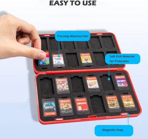 ETUI CASE ORGANIZER NA KARTY NINTENDO SWITCH OLED MICRO SD PIESEK