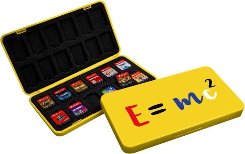 ETUI CASE ORGANIZER NA KARTY NINTENDO SWITCH OLED MICRO SD ŻÓŁTE E=MC2