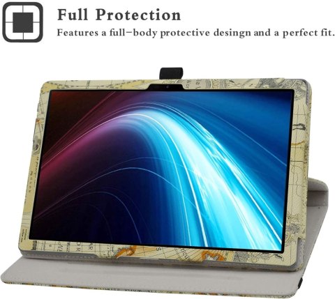 ETUI CASE TABLET TECLAST 6X PRO 12.6 CALA MAPA ŚWIATA