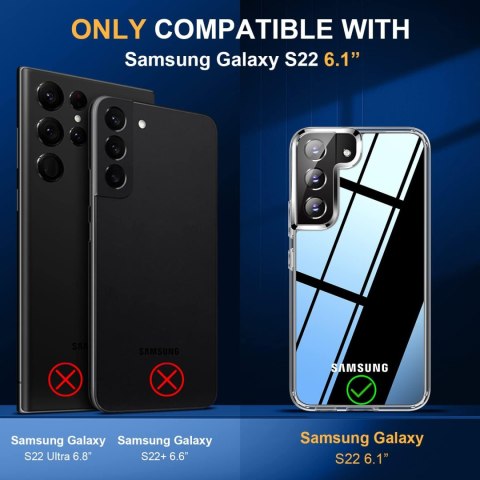 ETUI SILIKONOWE BEZBARWNE SAMSUNG GALAXY S22 MOCNE WYTRZYMAŁE SM-S901