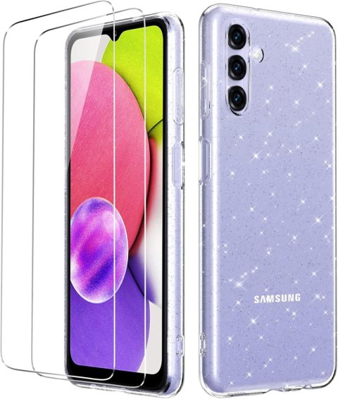 ETUI SILIKONOWE BROKATOWE SAMSUNG GALAXY A13 5G 2x SZKŁO HARTOWANE SM-A136U