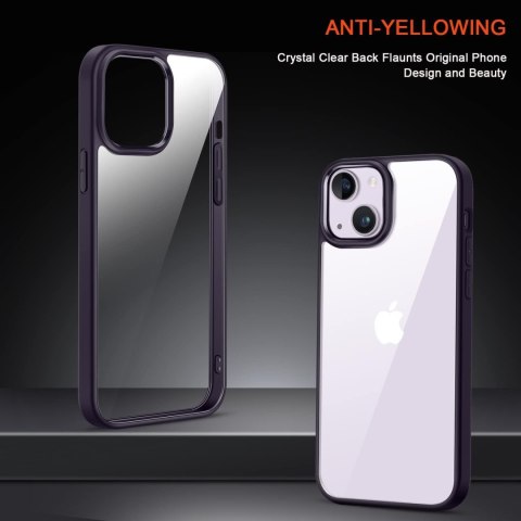 ETUI SILIKONOWE FIOLETOWE +SZKŁO HARTOWANE APPLE IPHONE 14 Plus A2886