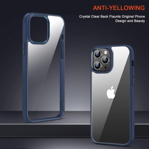 ETUI SILIKONOWE NIEBIESKIE +SZKŁO HARTOWANE APPLE IPHONE 14 PRO A2890 A2650