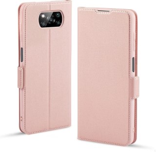 ETUI Z KLAPKĄ XIAOMI POCO X3/X3 PRO RÓŻ BŁYSZCZĄCY MZB07Z2IN M2102J20SG