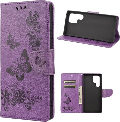 ETUI Z KLAPKĄ SAMSUNG GALAXY S22 ULTRA 5G FIOLETOWY MOTYLE SM-S908B ETUI Z KLAPKĄ SAMSUNG GALAXY S22 ULTRA 5G FIOLETOWY MOTYLE SM-S908B