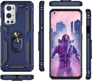 GRANATOWE ETUI ONEPLUS 9 PRO PANCERCE UCHWYT PODSTAWKA LE2123 LE2120 LE2125