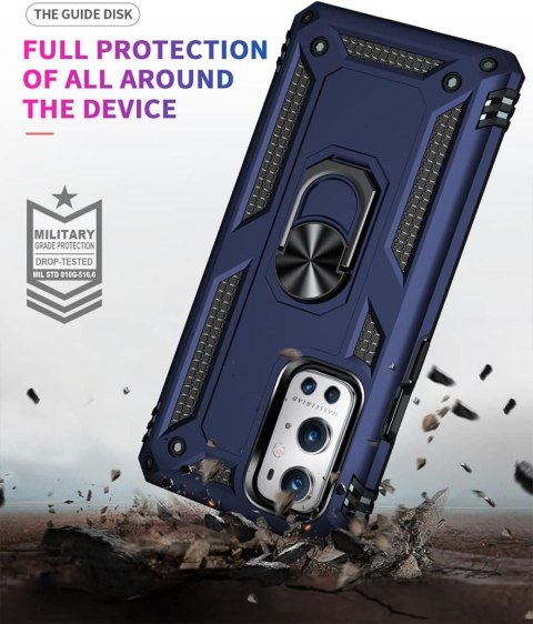 GRANATOWE ETUI ONEPLUS 9 PRO PANCERCE UCHWYT PODSTAWKA LE2123 LE2120 LE2125