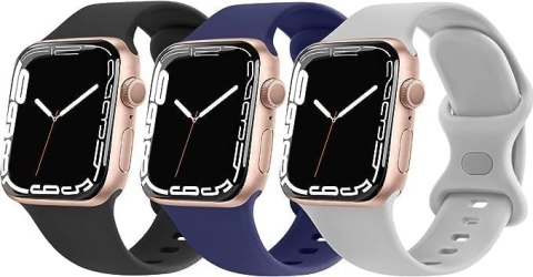 PASEK DO APPLE WATCH SERIA SE 8 7 6 5 4 3 2 1 SILIKON 3SZT 42/44/45/49