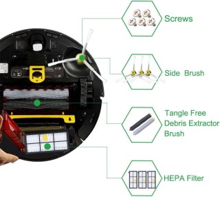 ZESTAW ACESORIÓW DO ODKURZACZA IROBOT ROOMBA 900 990 980 966 960 800 896