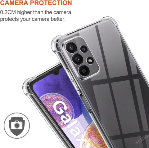 ZESTAW ETUI PRZEZROCZYSTE SAMSUNG GALAXY A23 5G +3x SZKŁO HARTOWANE