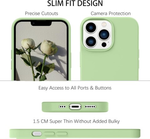 ETUI APPLE IPHONE 13 PRO ZIELONE SILIKONOWE