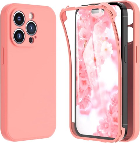 ETUI APPLE IPHONE 14 PRO MAX SILIKONOWE RÓŻOWE +OCHRONA EKRANU