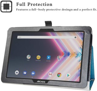 ETUI TABLET ARCHOS CORE 101 3G ULTRA 10.1 CALA NIEBIESKI W BIAŁE KWIATY