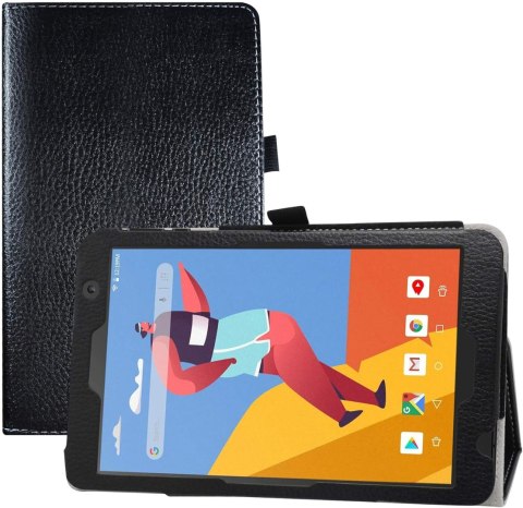 ETUI TABLET MATRIXPAD S8 / DRAGON TOUCH NOTEPAD Y80 8 CALI CZARNY EKOSKÓRA