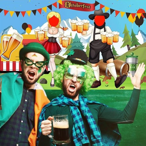 TŁO FOTOGRAFICZNE DEKORACJA OKTOBERFEST FESTIWAL PIWA IMPREZA 180x110CM