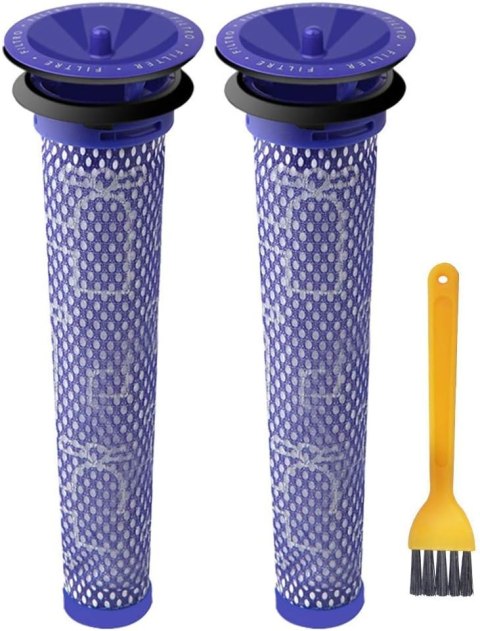 2X ZMYWALNY FILTR PRZEDMOTORYCZNY DYSON V8 DC58 V7 V6 DC59 +PĘDZELEK