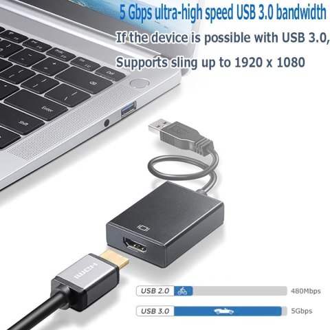 ADAPTER USB 3.0 2.0 NA HDMI KONWERTER KABLA GRAFICZNEGO