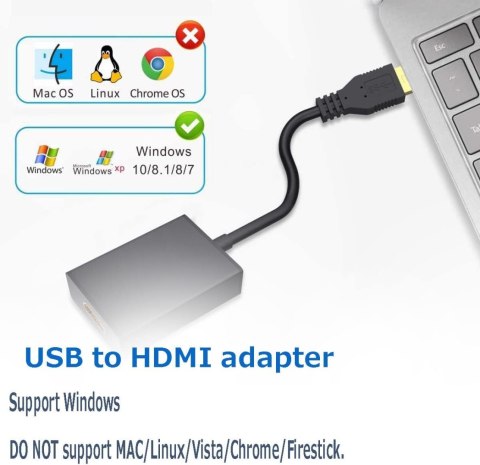 ADAPTER USB 3.0 2.0 NA HDMI KONWERTER KABLA GRAFICZNEGO