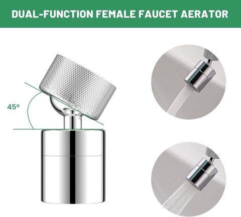 AERATOR DO KRANU OBROTOWA 360° PRZEDŁÓŻKA DO BATERII CHROM