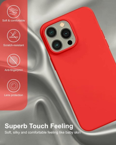 ETUI APPLE IPHONE 14 PRO SILIKONOWE CZERWONE