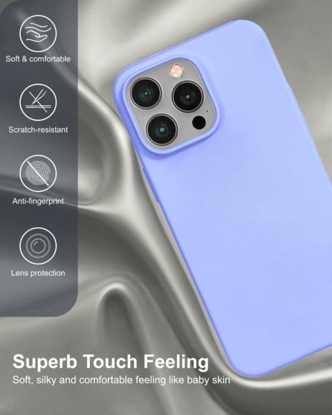 ETUI APPLE IPHONE 14 PRO SILIKONOWE FIOLETOWE