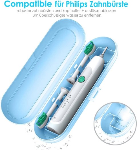 ETUI PODRÓŻNE NA SZCZOTECZKĘ ELEKTRYCZNĄ PHILIPS SONICARE NIEBIESKIE +TORBA