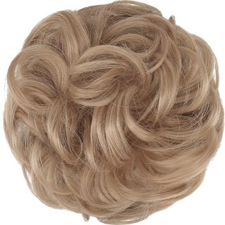 GUMKA DO WŁOSÓW Z WŁOSAMI TRESKA MESSY BUN DOCZEPIANY KOK CIEPŁY BLOND