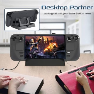 STOJAK SKŁADANY PODSTAWKA UCHWYT POD STEAM DECK SWITCH TELEFON TABLET BLACK