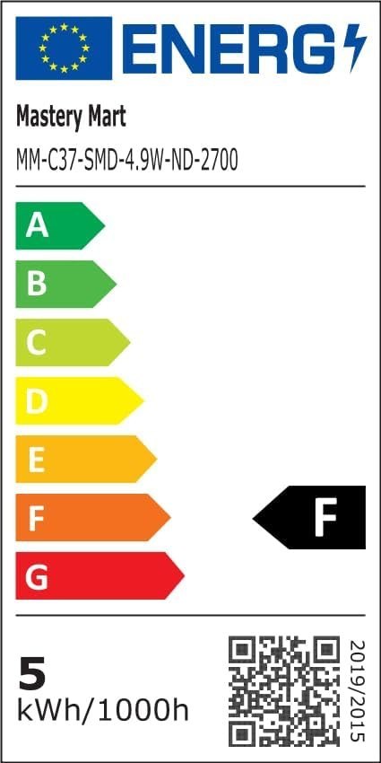 ŻARÓWKI ŚWIECZKOWE LED E14 BIAŁY CIEPŁY 4,9W 2700K 470LM 10szt