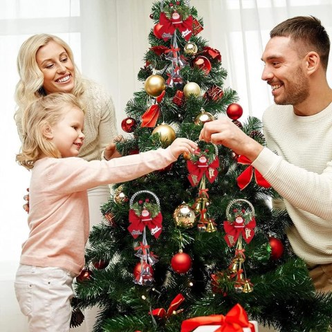 2x STROIK NA DRZWI BOŻE NARODZENIE ŚWIĘTA DEKORACJE DZWONECZKI