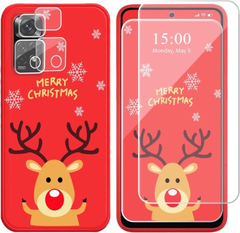 2X SZKŁO 1X ETUI XIAOMI REDMI 9A/9AT MERRY CHRISTMAS ŚWIĘTA BAŁWAN