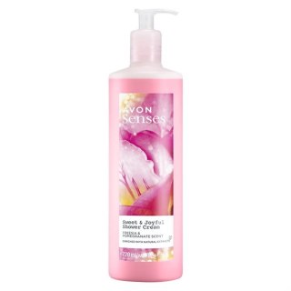 AVON KREMOWY ŻEL POD PRYSZNIC SWEET&JOYFUL FREZJA GRANAT 720ML