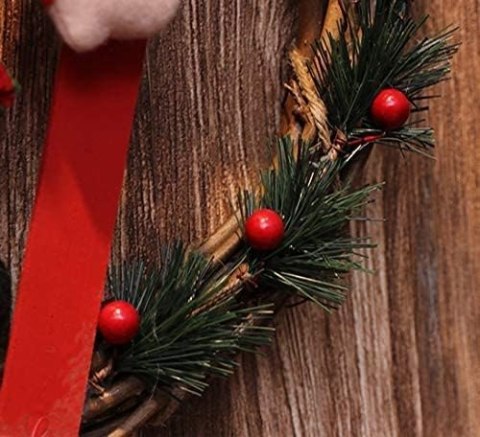 STROIK ŚWIĄTECZNY NA DRZWI BOŻE NARODZENIE MIKOŁAJ MERRY CHRISTMAS 22cm