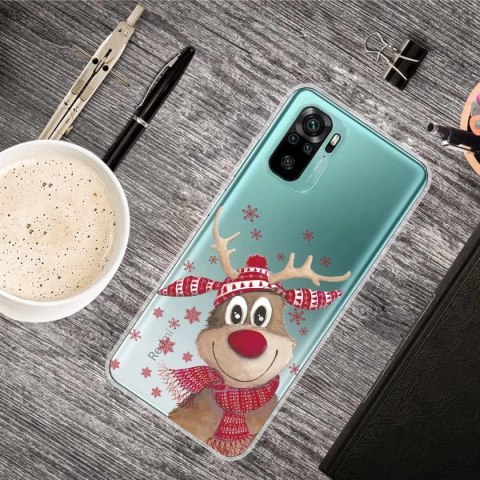 SZKŁO ETUI XIAOMI REDMI NOTE 10 4G/ NOTE 10S RENIFER ŚWIĘTA MIKOŁAJ