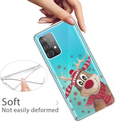 SZKŁO ETUI SAMSUNG GALAXY A32 4G MIKOŁAJ RENIFER ŚWIĘTA